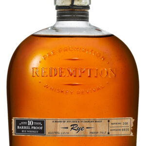 Redemption 10 Year Old Barrel Proof Straight Rye Whiskey