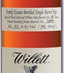 Willett 8 Year Old Single Barrel Straight Rye Whiskey